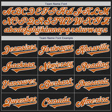 Laden Sie das Bild in den Galerie-Viewer, Custom Black Teal-Texas Orange Authentic Baseball Jersey
