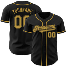 Загрузить изображение в средство просмотра галереи, Custom Black Old Gold Authentic Baseball Jersey
