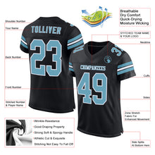 Charger l&#39;image dans la galerie, Custom Black Shadow Blue-White Mesh Authentic Football Jersey
