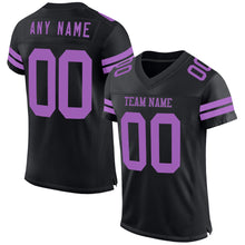 Charger l&#39;image dans la galerie, Custom Black Medium Purple Mesh Authentic Football Jersey
