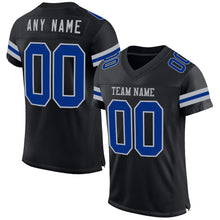 Charger l&#39;image dans la galerie, Custom Black Royal-Gray Mesh Authentic Football Jersey
