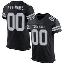 Charger l&#39;image dans la galerie, Custom Black Gray-Steel Gray Mesh Authentic Football Jersey
