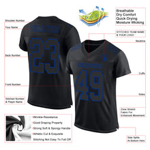 Charger l&#39;image dans la galerie, Custom Black Royal Mesh Authentic Football Jersey
