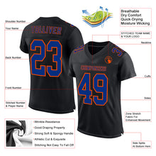 Charger l&#39;image dans la galerie, Custom Black Royal-Orange Mesh Authentic Football Jersey
