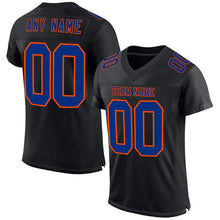 Charger l&#39;image dans la galerie, Custom Black Royal-Orange Mesh Authentic Football Jersey
