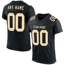 Charger l&#39;image dans la galerie, Custom Black Cream Mesh Authentic Football Jersey
