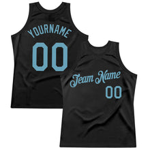 Charger l&#39;image dans la galerie, Custom Black Shadow Blue Authentic Throwback Basketball Jersey
