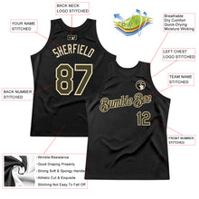 Charger l&#39;image dans la galerie, Custom Black Olive-Cream Authentic Throwback Basketball Jersey
