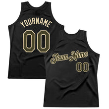 Charger l&#39;image dans la galerie, Custom Black Olive-Cream Authentic Throwback Basketball Jersey
