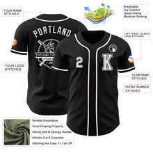 Load image into Gallery viewer, Custom Black White Authentic Baseball Jersey
