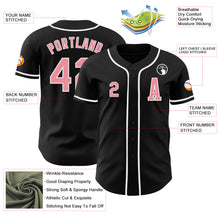 Load image into Gallery viewer, Custom Black Medium Pink-White Authentic Baseball Jersey
