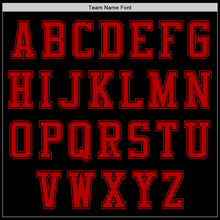 Load image into Gallery viewer, Custom Black Red Authentic Baseball Jersey
