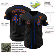 Charger l&#39;image dans la galerie, Custom Black Royal-Orange Authentic Baseball Jersey
