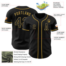 Laden Sie das Bild in den Galerie-Viewer, Custom Black Old Gold Authentic Baseball Jersey
