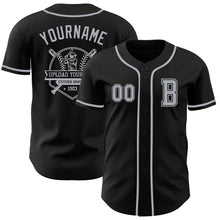 Laden Sie das Bild in den Galerie-Viewer, Custom Black Gray Authentic Baseball Jersey
