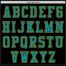 Load image into Gallery viewer, Custom Black Teal-Yellow Authentic Baseball Jersey
