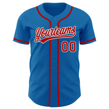 Charger l&#39;image dans la galerie, Custom Blue Red-White Authentic Baseball Jersey
