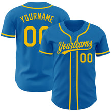 Charger l&#39;image dans la galerie, Custom Blue Yellow Authentic Baseball Jersey
