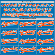 Charger l&#39;image dans la galerie, Custom Blue Orange-White Authentic Baseball Jersey
