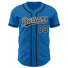 Charger l&#39;image dans la galerie, Custom Blue Black-White Authentic Baseball Jersey
