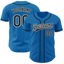 Charger l&#39;image dans la galerie, Custom Blue Black-White Authentic Baseball Jersey
