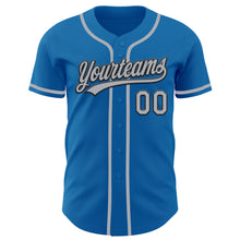 Загрузить изображение в средство просмотра галереи, Custom Blue Gray-Black Authentic Baseball Jersey
