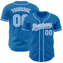 Load image into Gallery viewer, Custom Blue Light Blue-White Authentic Baseball Jersey
