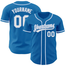 Load image into Gallery viewer, Custom Blue White-Light Blue Authentic Baseball Jersey
