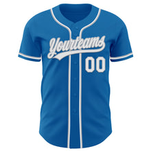 Load image into Gallery viewer, Custom Blue White-Gray Authentic Baseball Jersey
