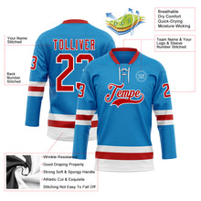 Загрузить изображение в средство просмотра галереи, Custom Blue Red-White Hockey Lace Neck Jersey
