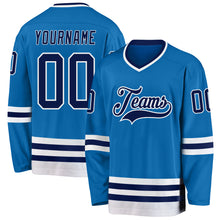 Charger l&#39;image dans la galerie, Custom Blue Navy-White Hockey Jersey
