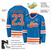 Charger l&#39;image dans la galerie, Custom Blue Orange-White Hockey Jersey
