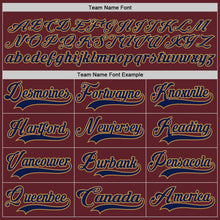 Charger l&#39;image dans la galerie, Custom Burgundy Navy-Old Gold Hockey Jersey
