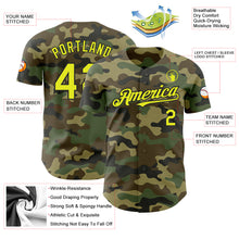 Charger l&#39;image dans la galerie, Custom Camo Neon Yellow-Black Authentic Salute To Service Baseball Jersey
