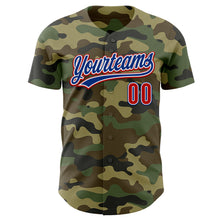 Charger l&#39;image dans la galerie, Custom Camo Red-Royal Authentic Salute To Service Baseball Jersey
