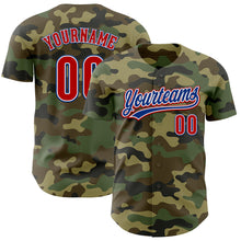 Charger l&#39;image dans la galerie, Custom Camo Red-Royal Authentic Salute To Service Baseball Jersey
