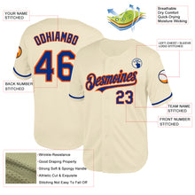 Load image into Gallery viewer, Custom Cream Royal-Orange Mesh Authentic Throwback Baseball Jersey
