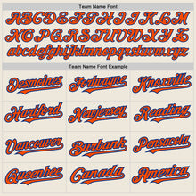 Laden Sie das Bild in den Galerie-Viewer, Custom Cream (Royal Orange Pinstripe) Orange-Royal Authentic Baseball Jersey
