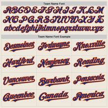 Laden Sie das Bild in den Galerie-Viewer, Custom Cream (Royal Orange Pinstripe) Royal-Orange Authentic Baseball Jersey
