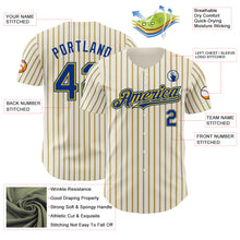 Charger l&#39;image dans la galerie, Custom Cream (Royal Yellow Pinstripe) Royal-Yellow Authentic Baseball Jersey
