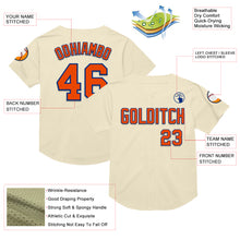 Charger l&#39;image dans la galerie, Custom Cream Orange-Royal Mesh Authentic Throwback Baseball Jersey
