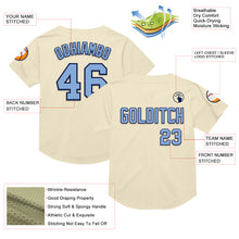 Charger l&#39;image dans la galerie, Custom Cream Light Blue-Navy Mesh Authentic Throwback Baseball Jersey
