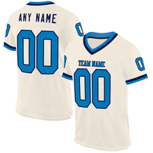 Charger l&#39;image dans la galerie, Custom Cream Blue-Navy Mesh Authentic Throwback Football Jersey
