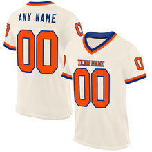 Charger l&#39;image dans la galerie, Custom Cream Orange-Royal Mesh Authentic Throwback Football Jersey
