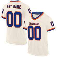 Charger l&#39;image dans la galerie, Custom Cream Royal-Orange Mesh Authentic Throwback Football Jersey
