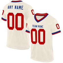 Charger l&#39;image dans la galerie, Custom Cream Red-Royal Mesh Authentic Throwback Football Jersey
