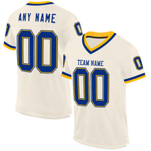 Charger l&#39;image dans la galerie, Custom Cream Royal-Gold Mesh Authentic Throwback Football Jersey
