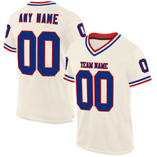 Charger l&#39;image dans la galerie, Custom Cream Royal Red-White Mesh Authentic Throwback Football Jersey
