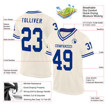 Charger l&#39;image dans la galerie, Custom Cream Royal-White Mesh Authentic Throwback Football Jersey
