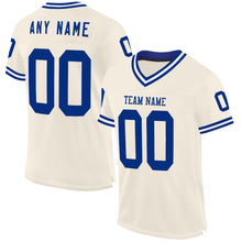 Charger l&#39;image dans la galerie, Custom Cream Royal-White Mesh Authentic Throwback Football Jersey
